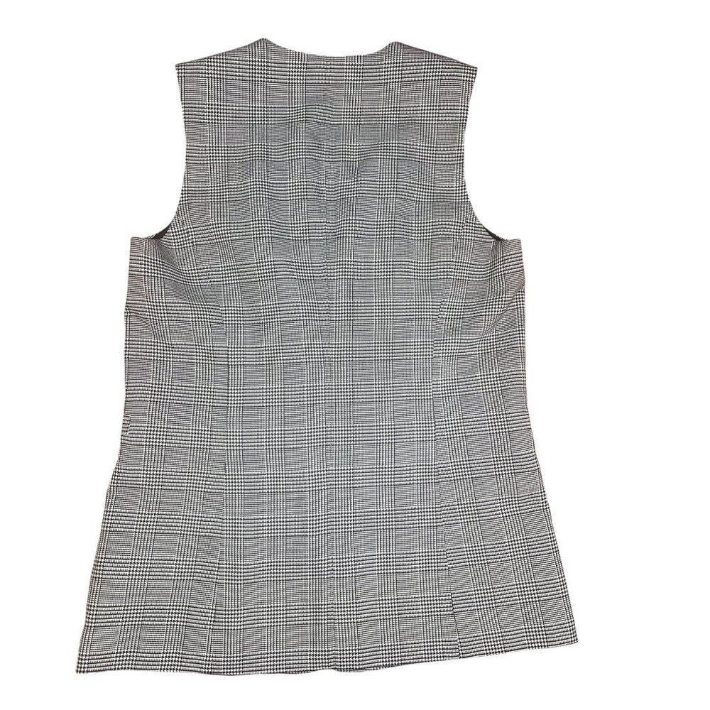 Sincerely Jules Black & White Glen Plaid Sleeveless Vest Womens Size Small - Picture 9 of 12